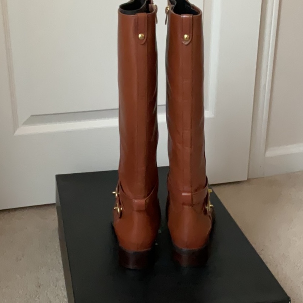 Authentic Coach Knee High Leather Boots - Size 9B - Picture 3 of 10